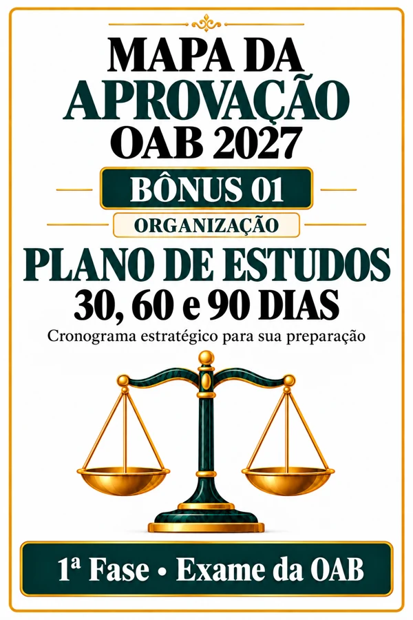 Capa do bônus Plano de Estudos de 30, 60 e 90 Dias