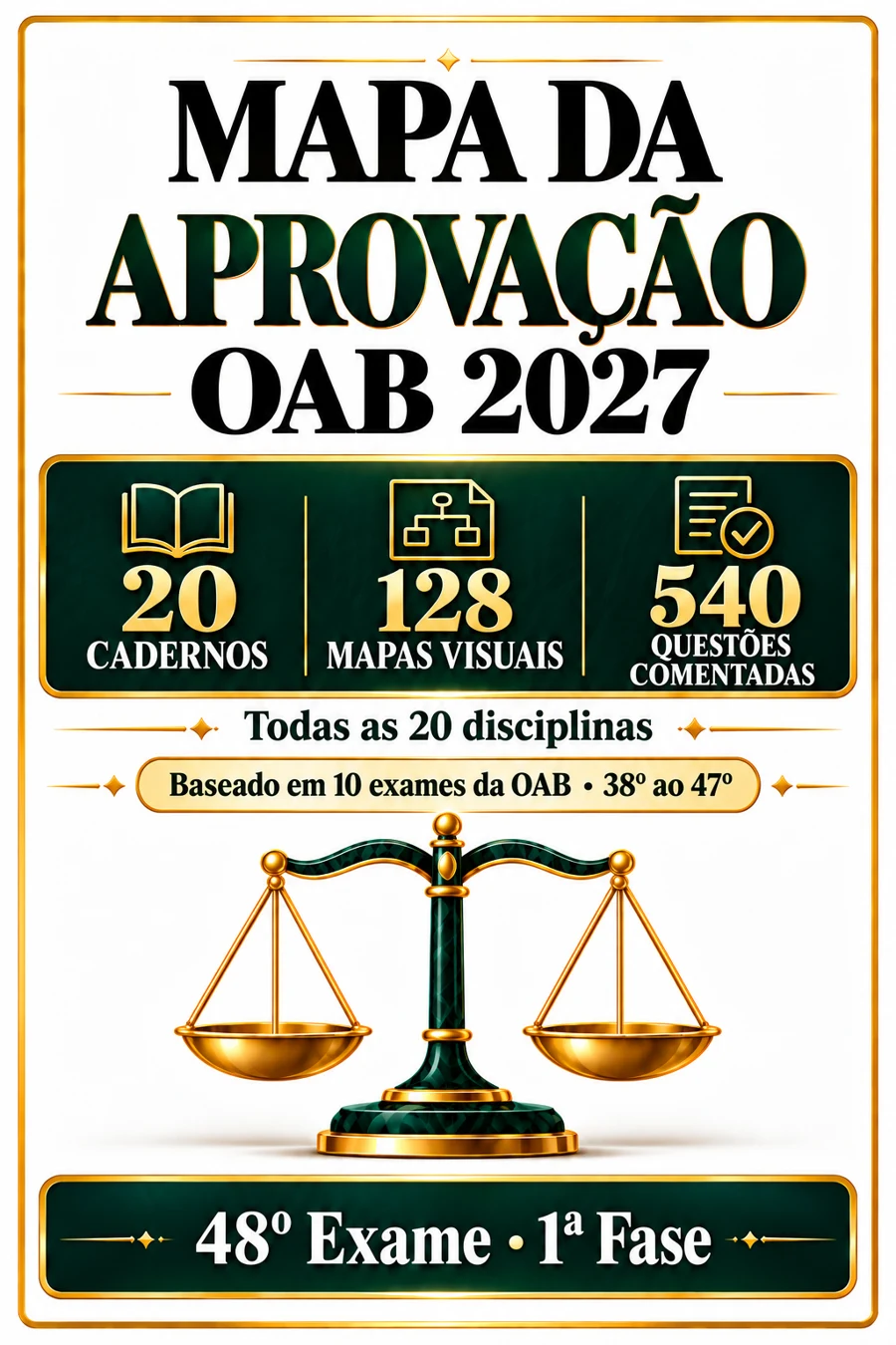 Capa final do Mapa da Aprovação OAB 2027 em destaque ao centro